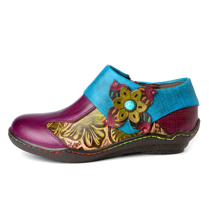 Hand-painted Genuine Leather Comfy Shoes