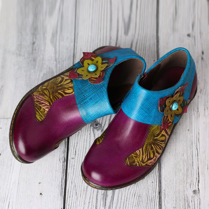 Hand-painted Genuine Leather Comfy Shoes