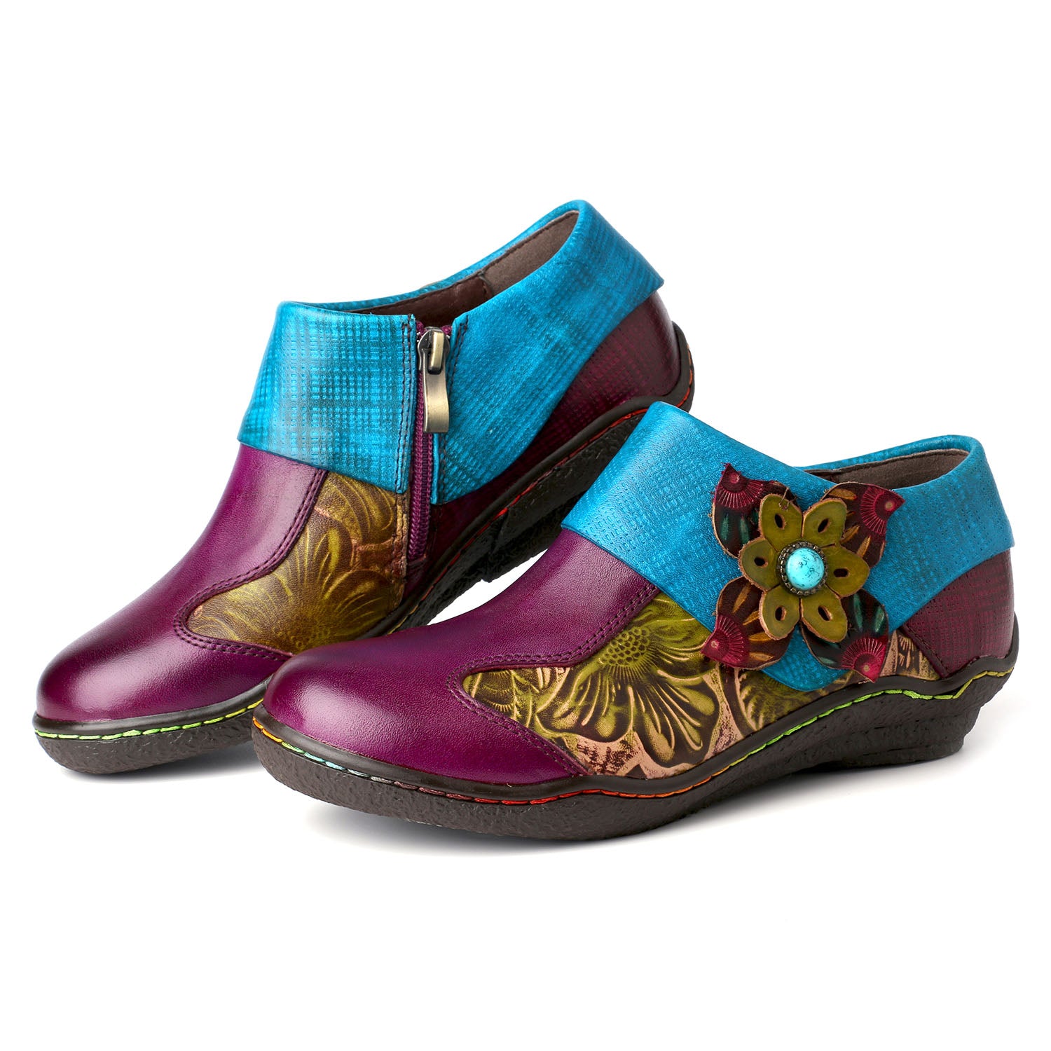 Hand-painted Genuine Leather Comfy Shoes