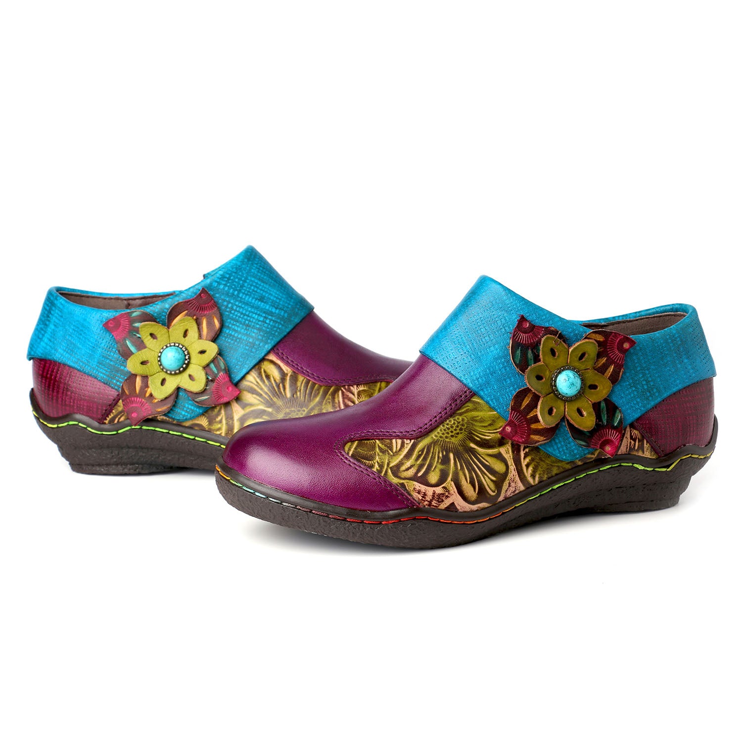 Hand-painted Genuine Leather Comfy Shoes