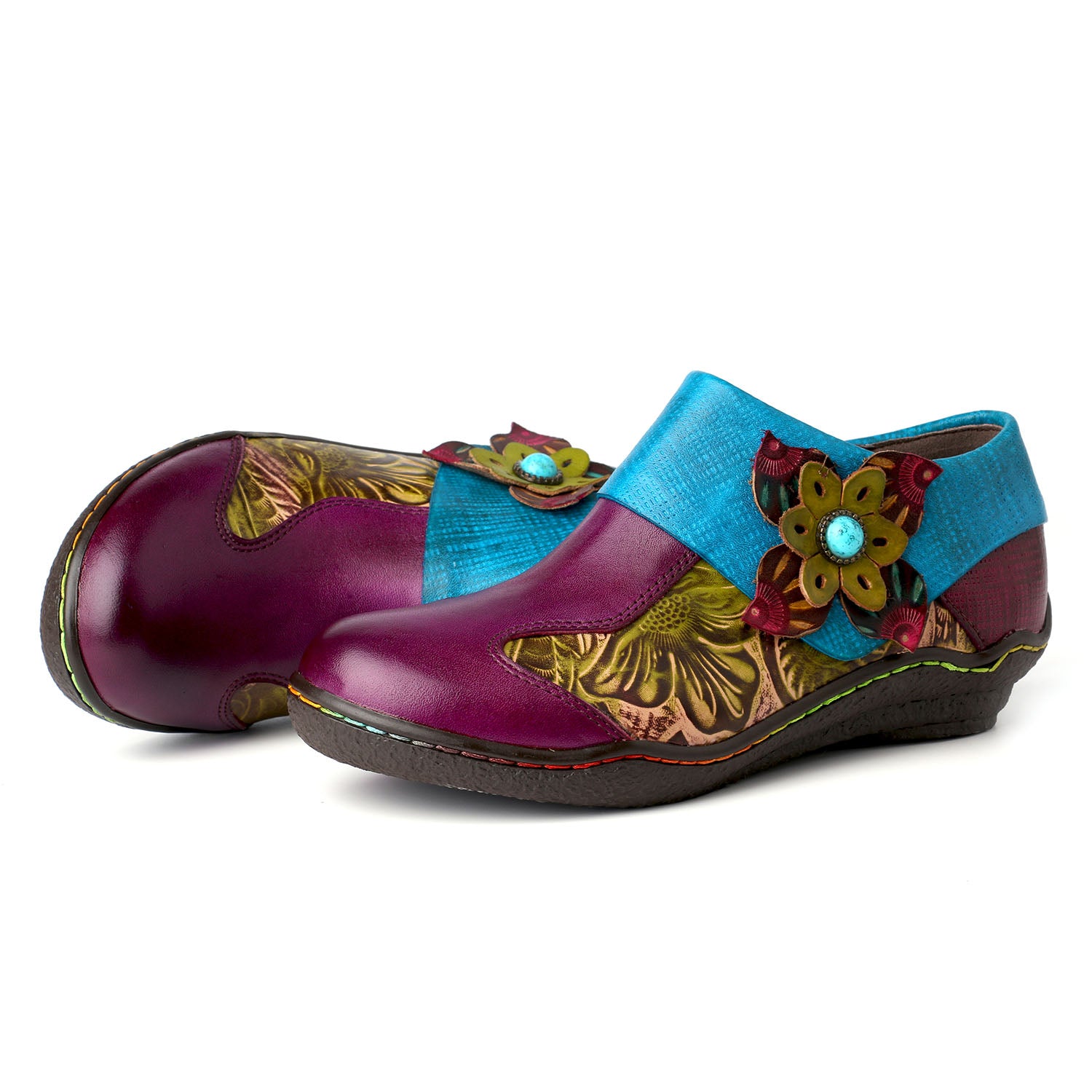 Hand-painted Genuine Leather Comfy Shoes