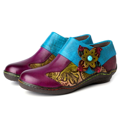 Hand-painted Genuine Leather Comfy Shoes