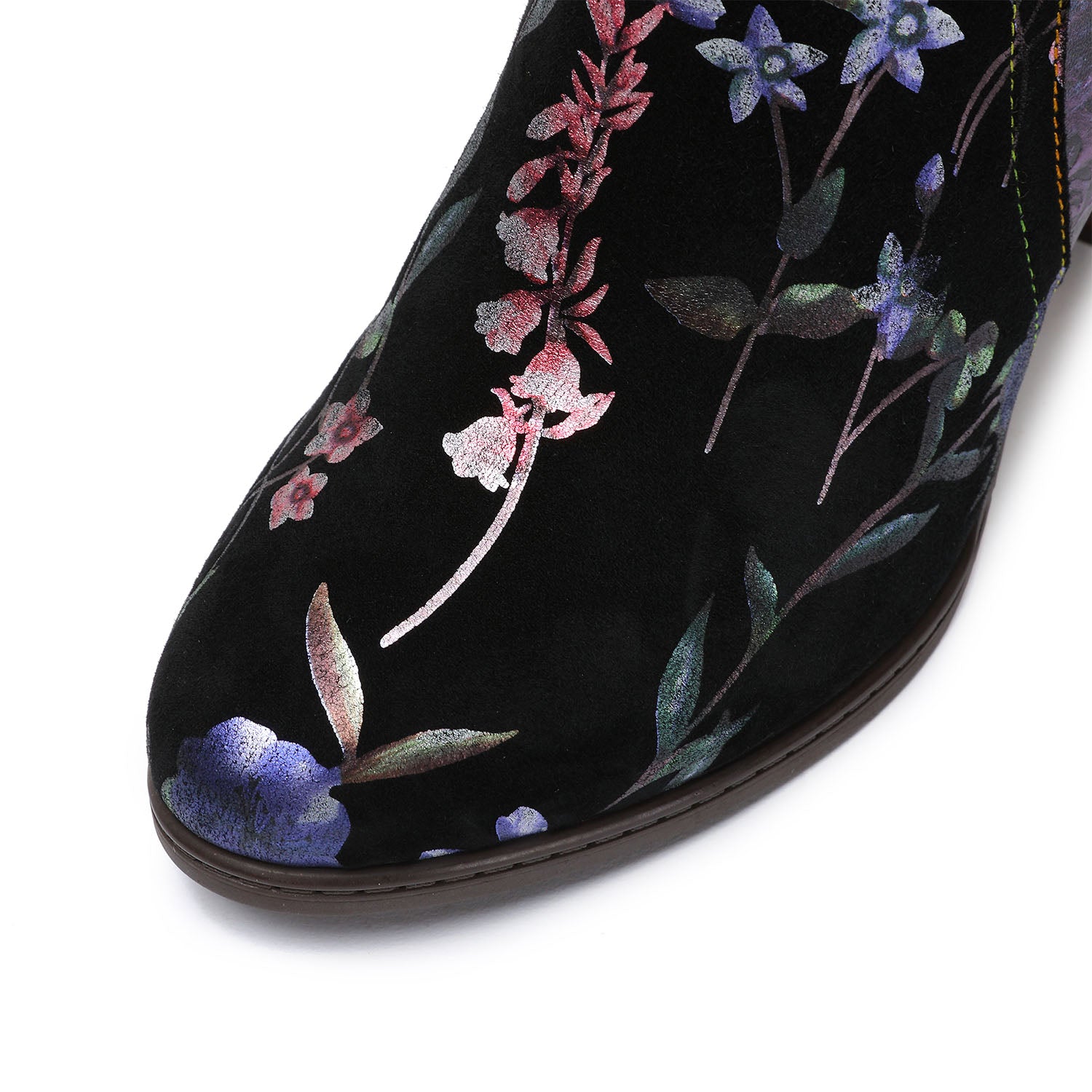 Hand Painted Leather High Heel Boots