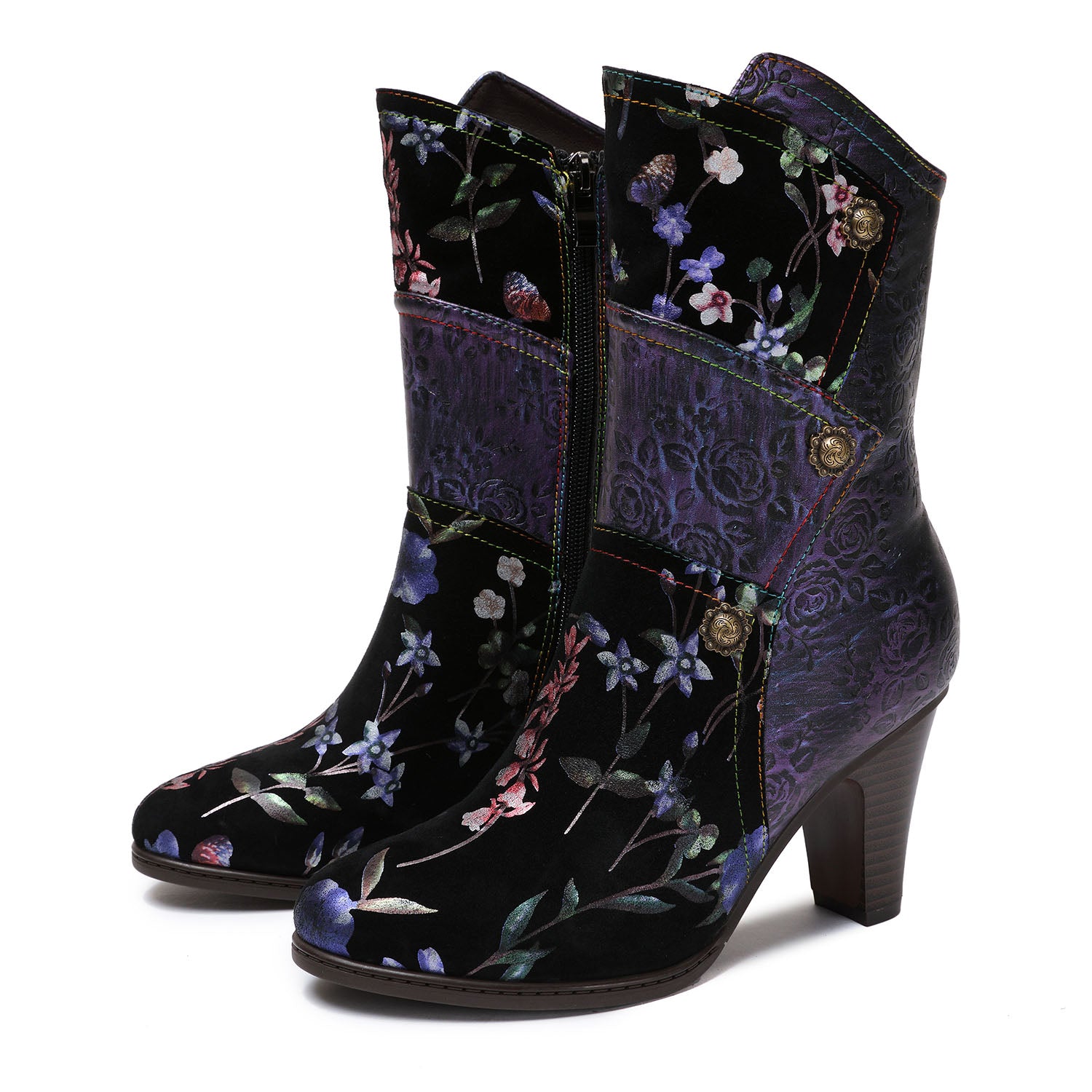 Hand Painted Leather High Heel Boots – superladystar