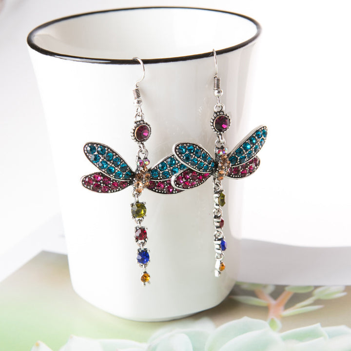 Personalized Dragonfly Pendant Earrings