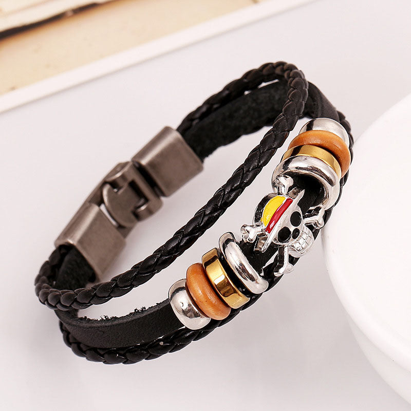 Handgefertigtes Weben von drei Runden Vogue Armband Handriemen