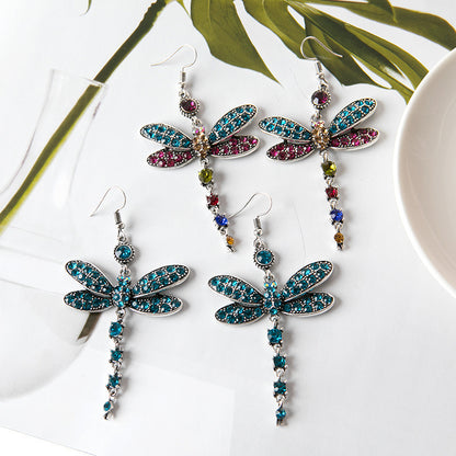 Personalized Dragonfly Pendant Earrings