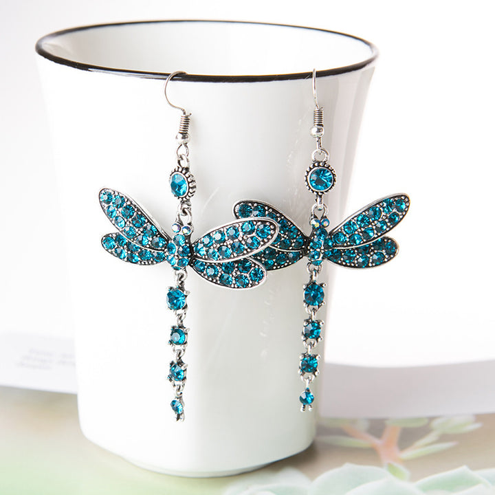 Personalized Dragonfly Pendant Earrings