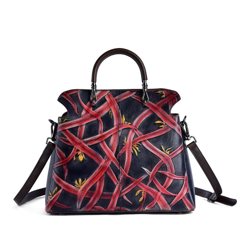 Tote Crossbody in pelle vera vera e propria.