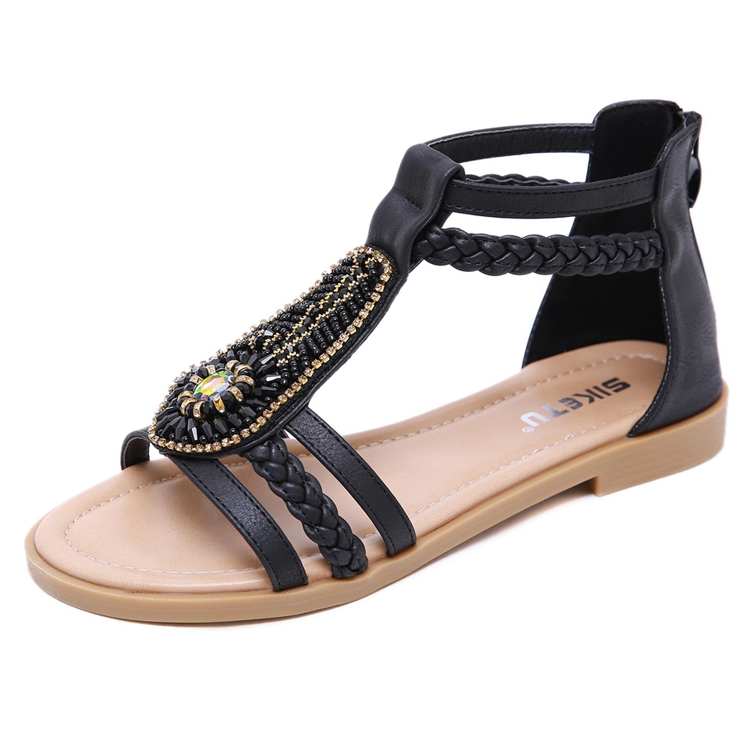 Bohemian Strass Strandsandalen