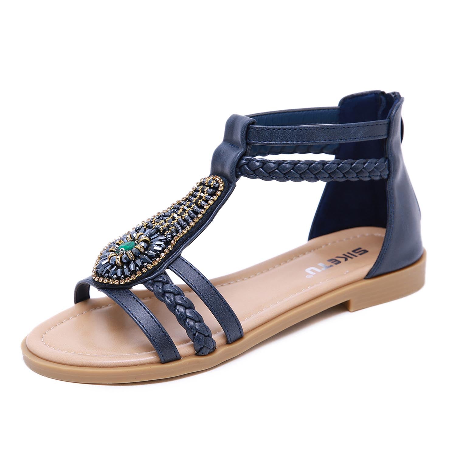 Bohemian Strass Strandsandalen