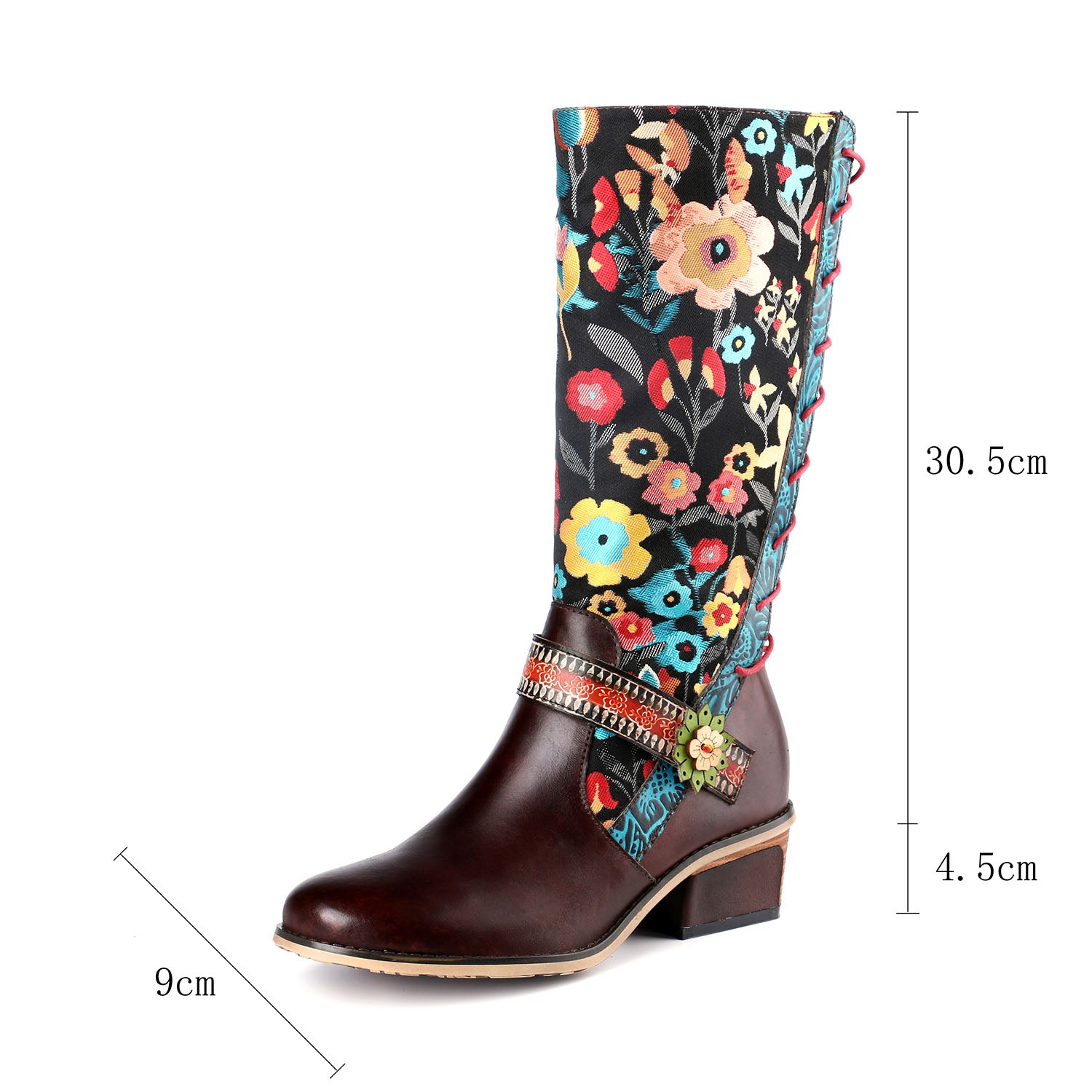 Casual Retro Leather Boots High Tube Boots