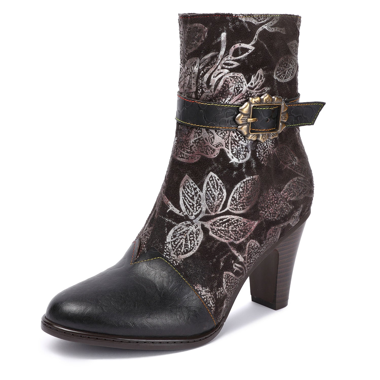 Leather Hand-stitched High Heel Boots