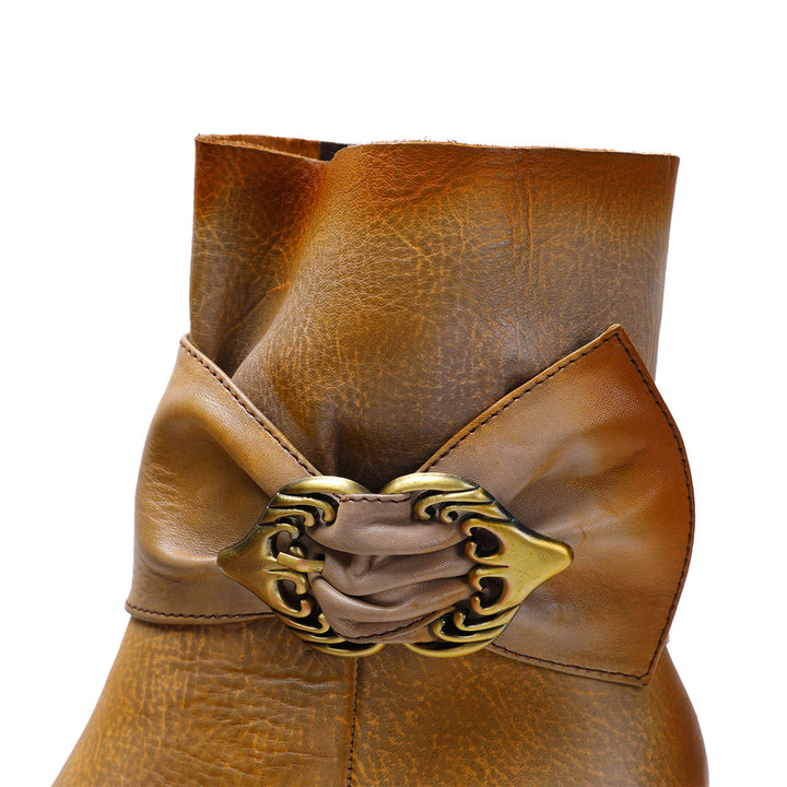 Leather Handmade Soft Ankle Boots
