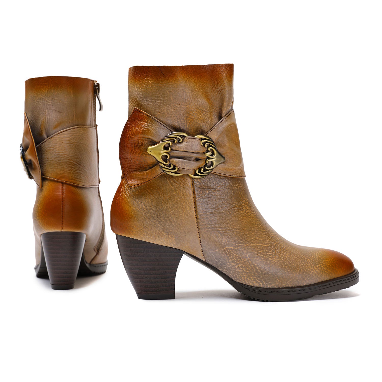 Leather Handmade Soft Ankle Boots