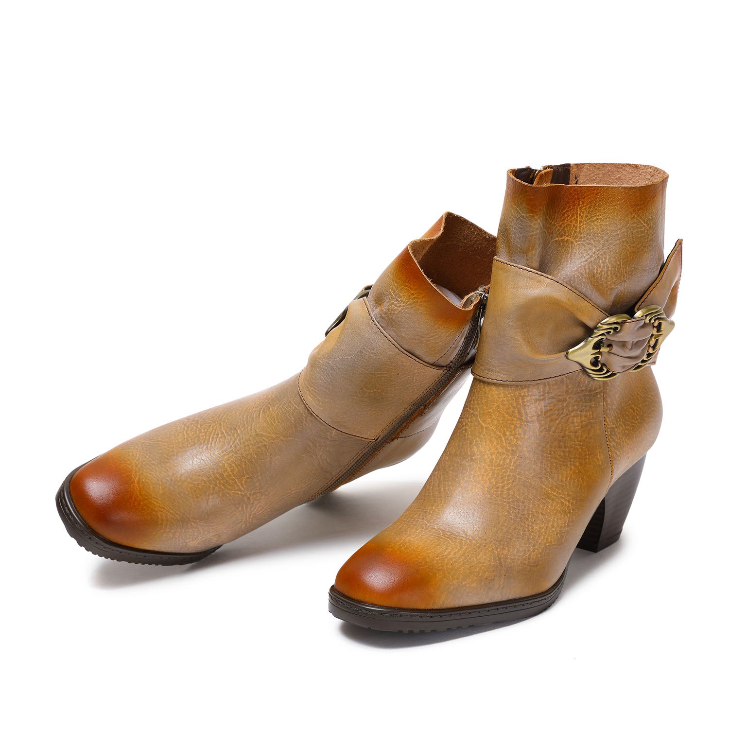 Leather Handmade Soft Ankle Boots