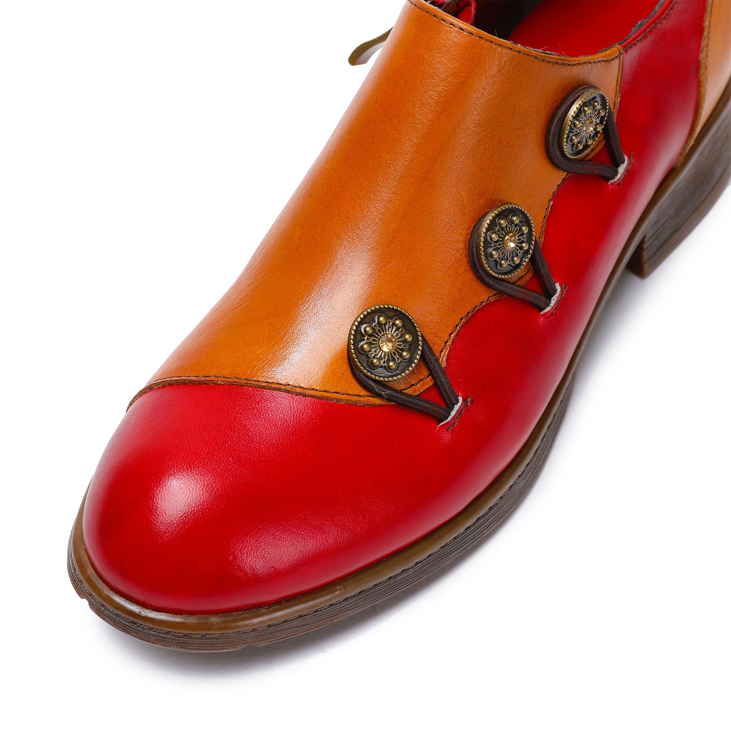 Hand Painted Leather Flat Shoes