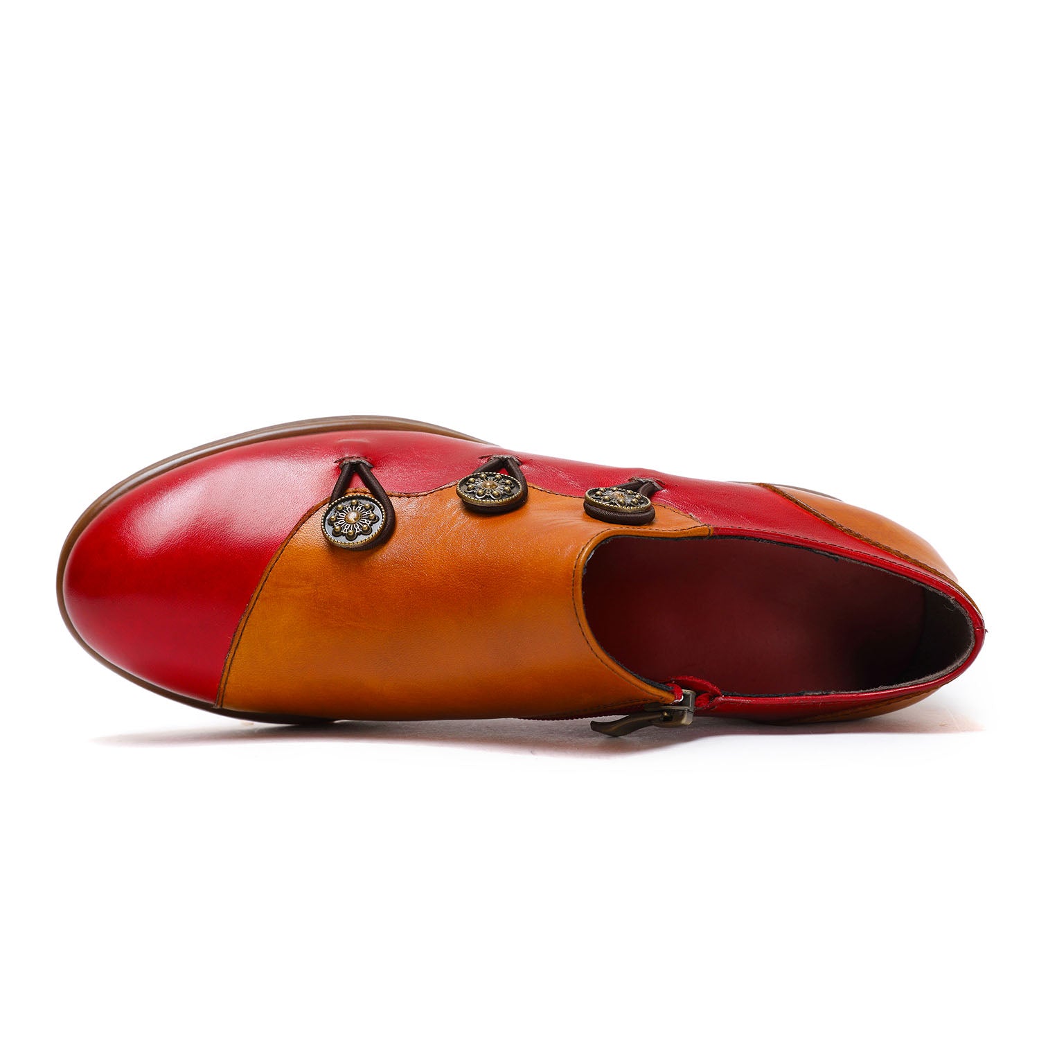 Hand Painted Leather Flat Shoes