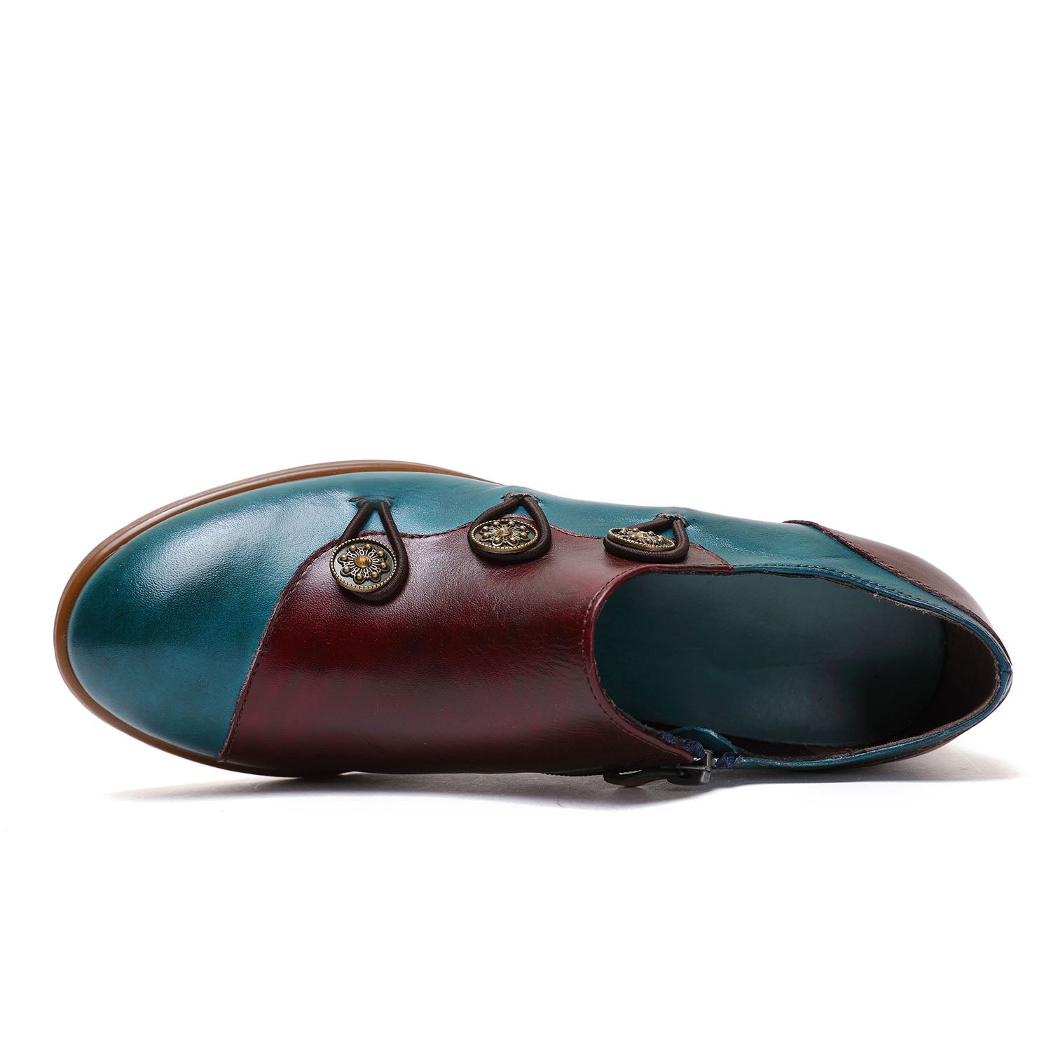 Hand Painted Leather Flat Shoes