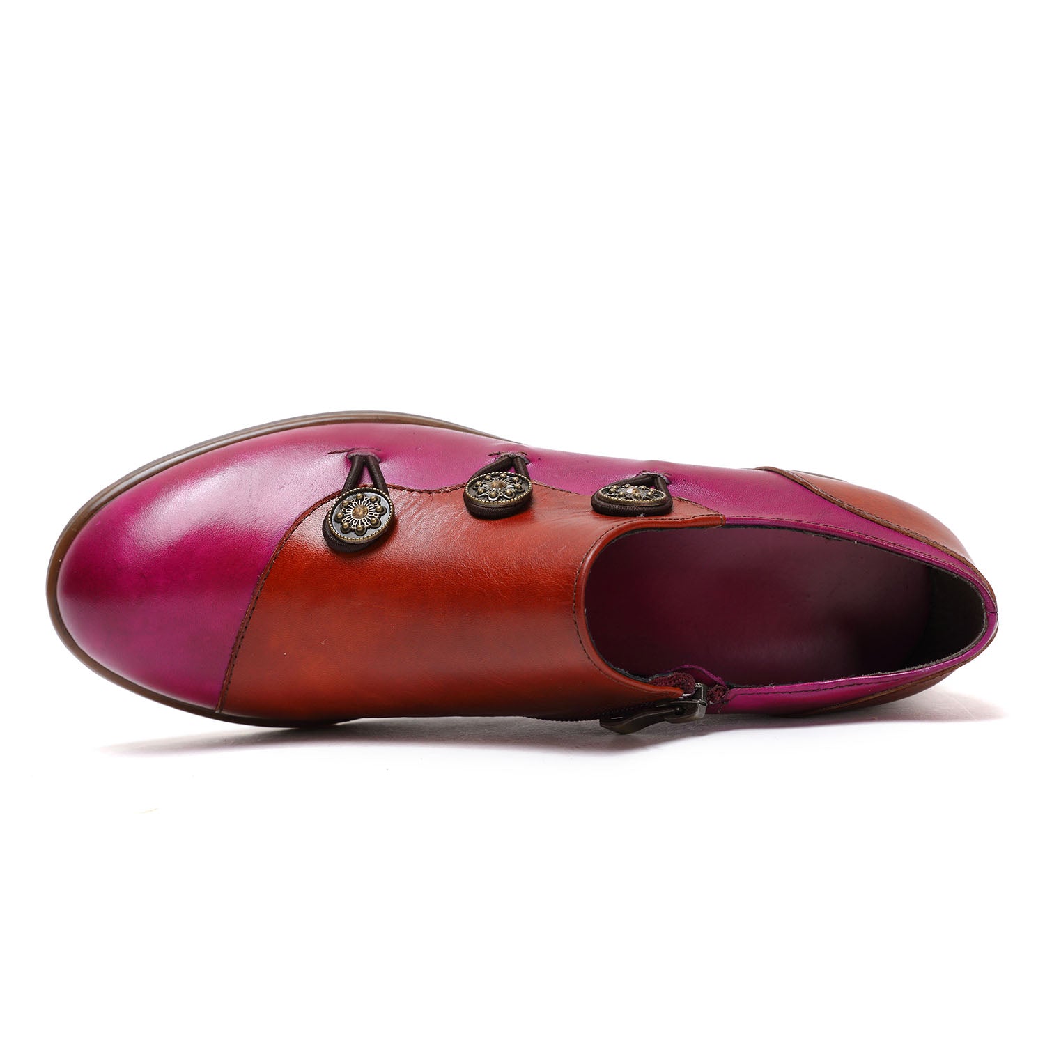 Hand Painted Leather Flat Shoes