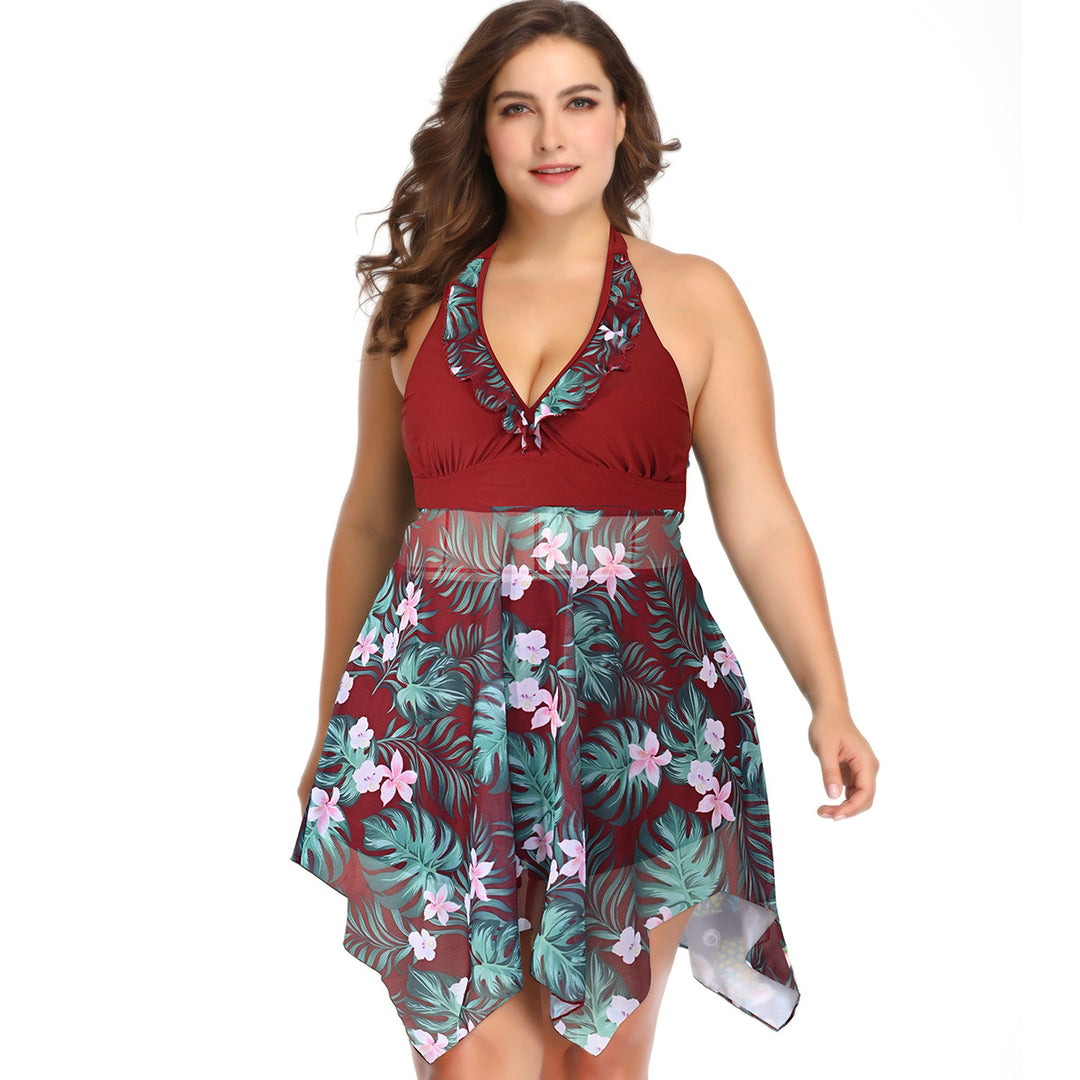 Floral Print Two Piece Swimdress