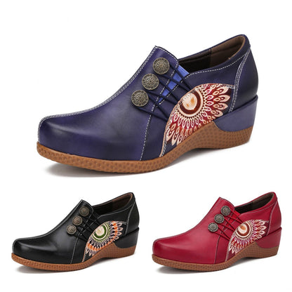 French-Inspired Hand-Painted Leather Shoes