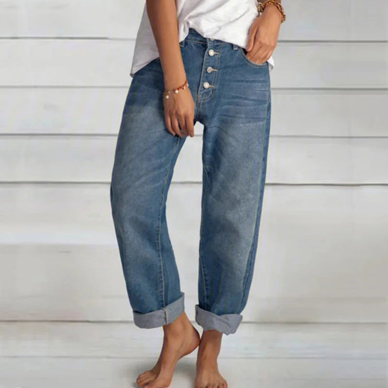 Loose Casual Versatile Simple Jeans