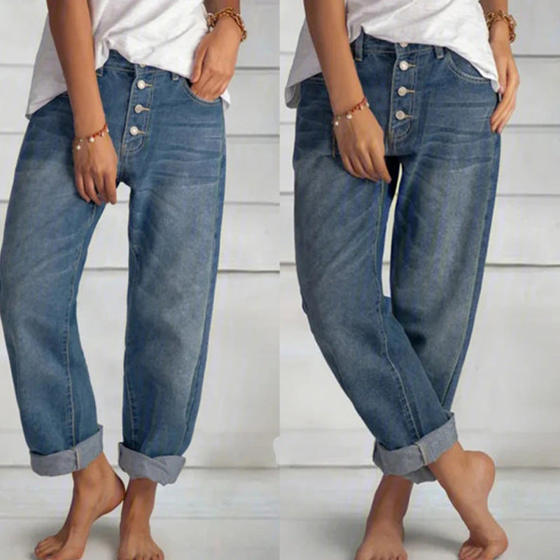 Loose Casual Versatile Simple Jeans