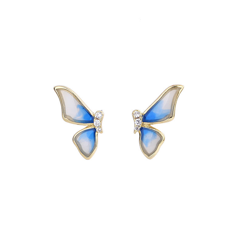 Enamel Butterfly Wing Dreamy Ear Studs