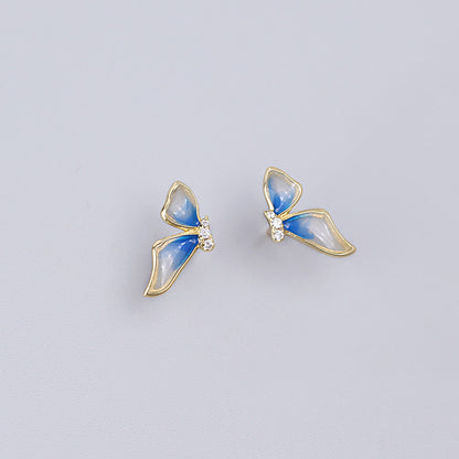 Enamel Butterfly Wing Dreamy Ear Studs