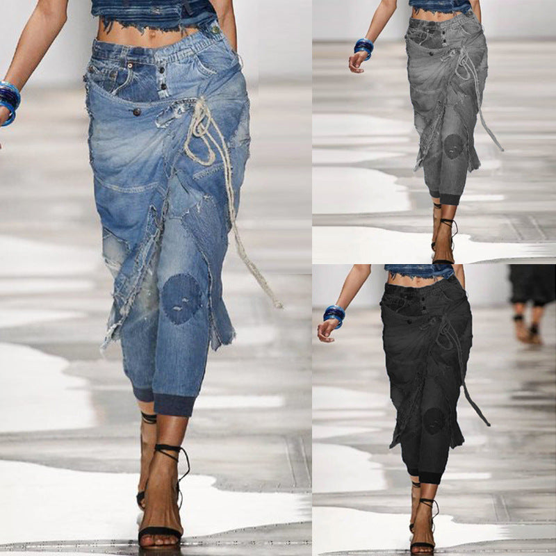 Jeans alla moda più dimensionali