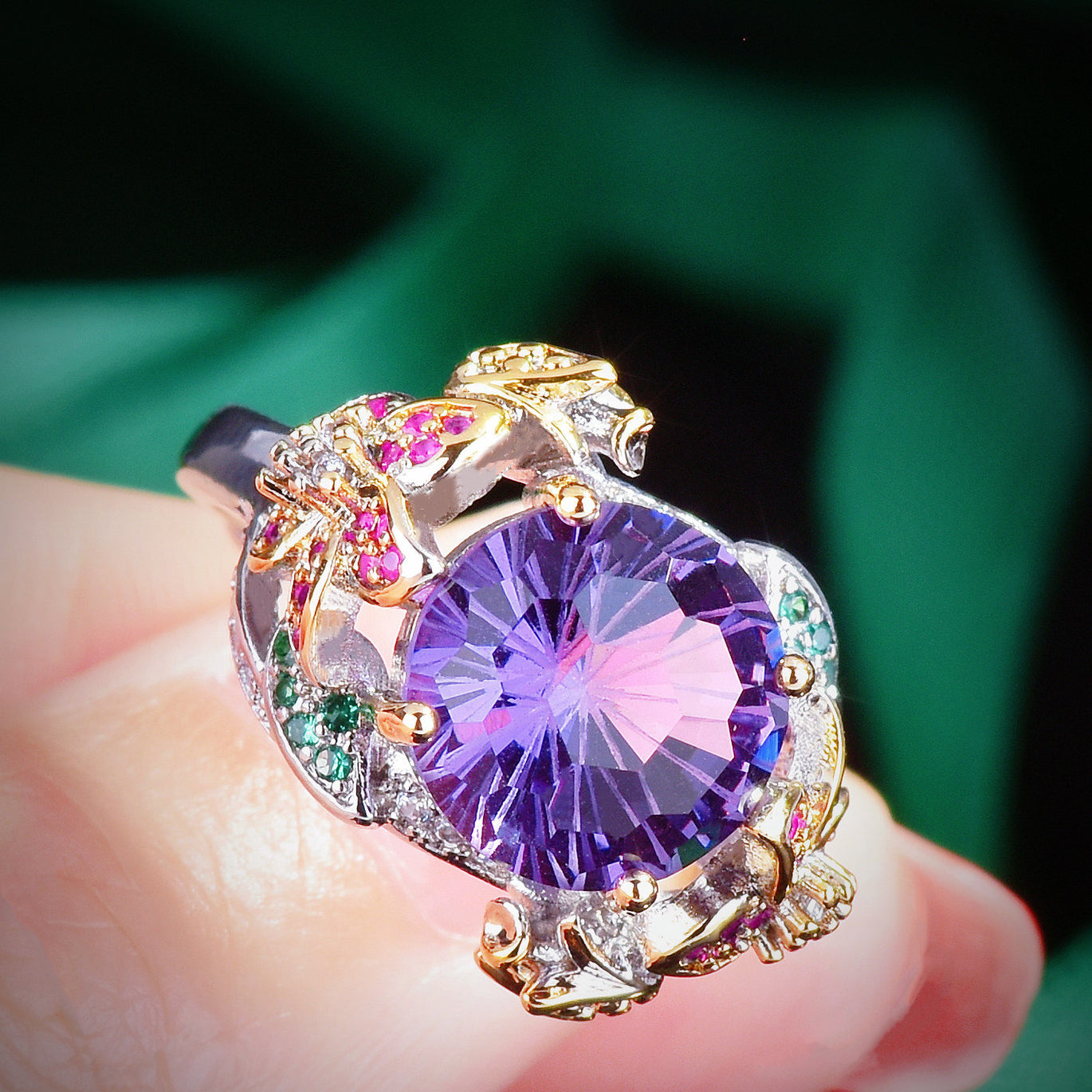 Colorful Flower Flexible Fit Ring