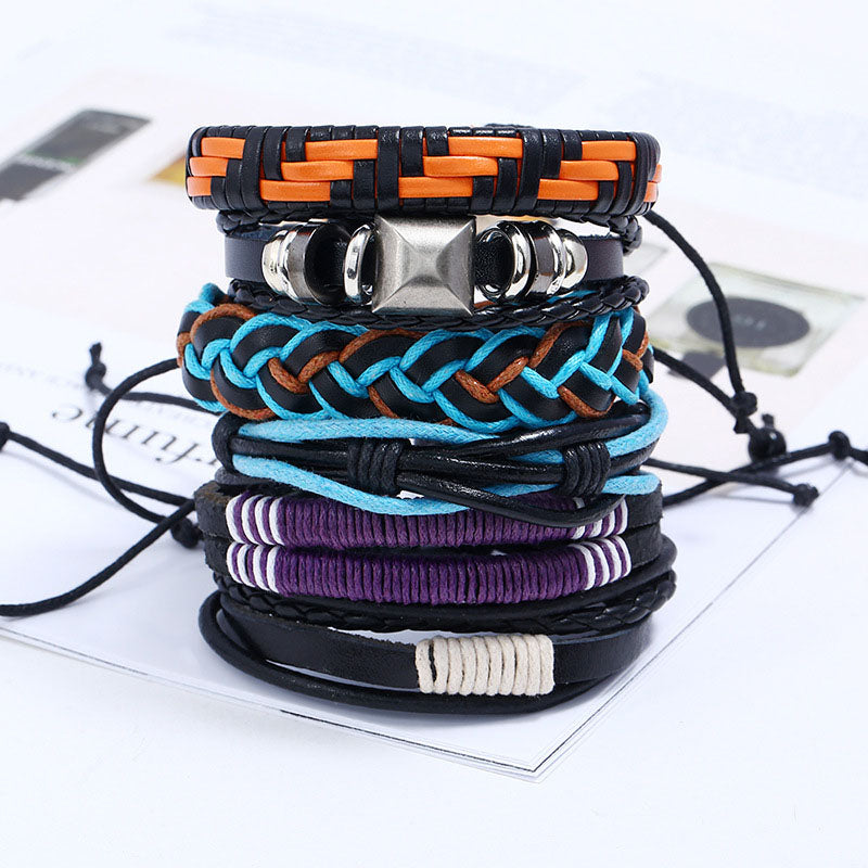 Pulsera de tejido de bricolaje retro