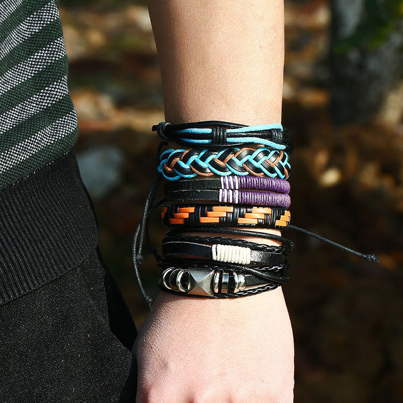 Pulsera de tejido de bricolaje retro