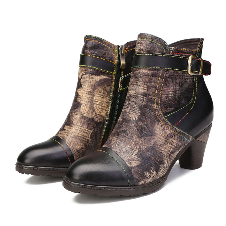 Hand-painted Soft Comfy Ankle Boots