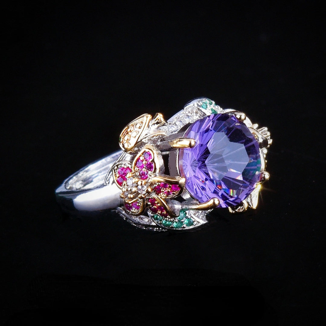 Colorful Flower Flexible Fit Ring