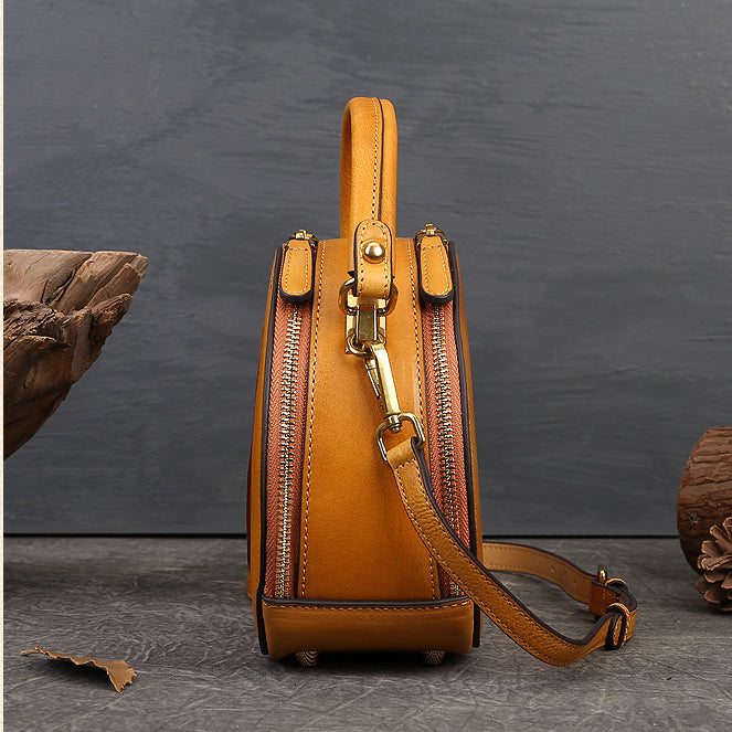 Verspielte Kaninchen -geprägte Leder -Crossbody -Tasche