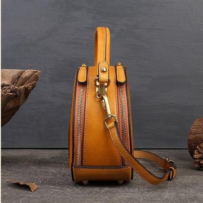 Playful Rabbit Embossed Leather Crossbody Bag