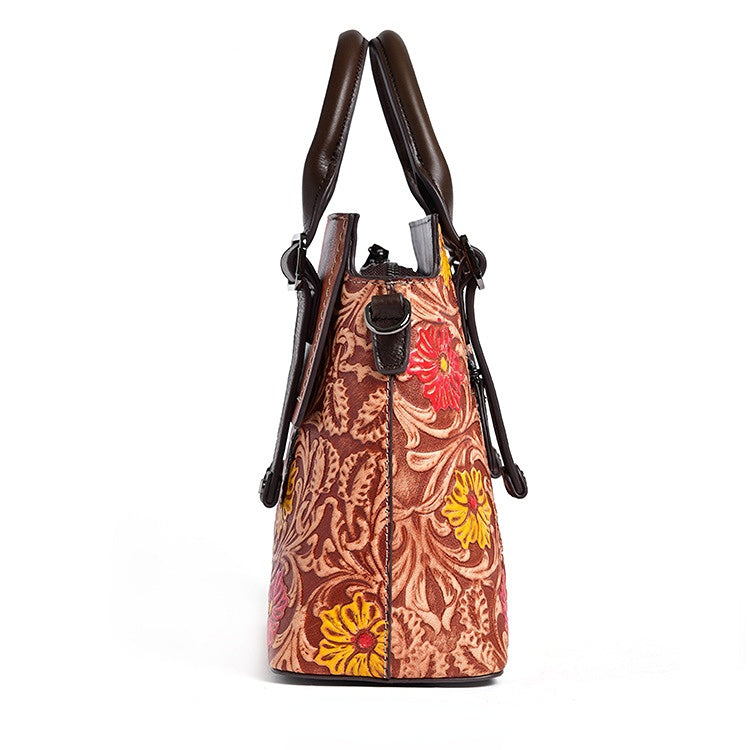 Nobel retro florale handstichierte Crossbody