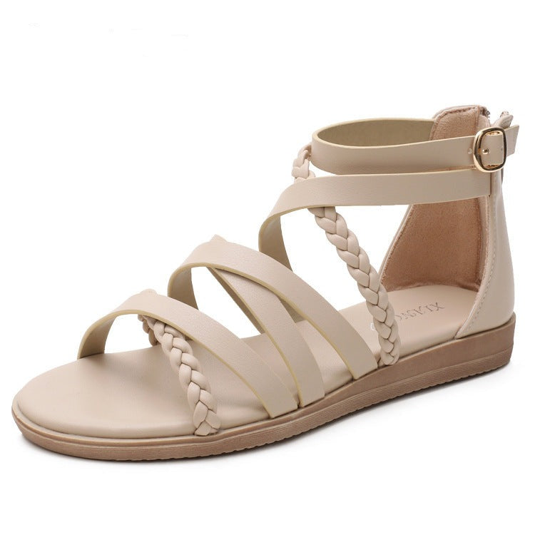 Bohemian Kreuzgurt lässige flache Sandalen