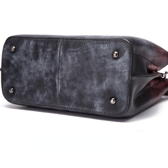 Handmade Retro Wipe Cowhide Cross Body Bag