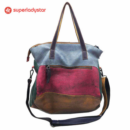 Retro Leather Rubbed Cowhide Handbag