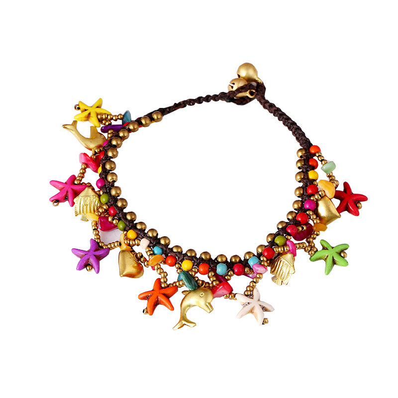 Bohemian Starfish Hand Woved Cheklet