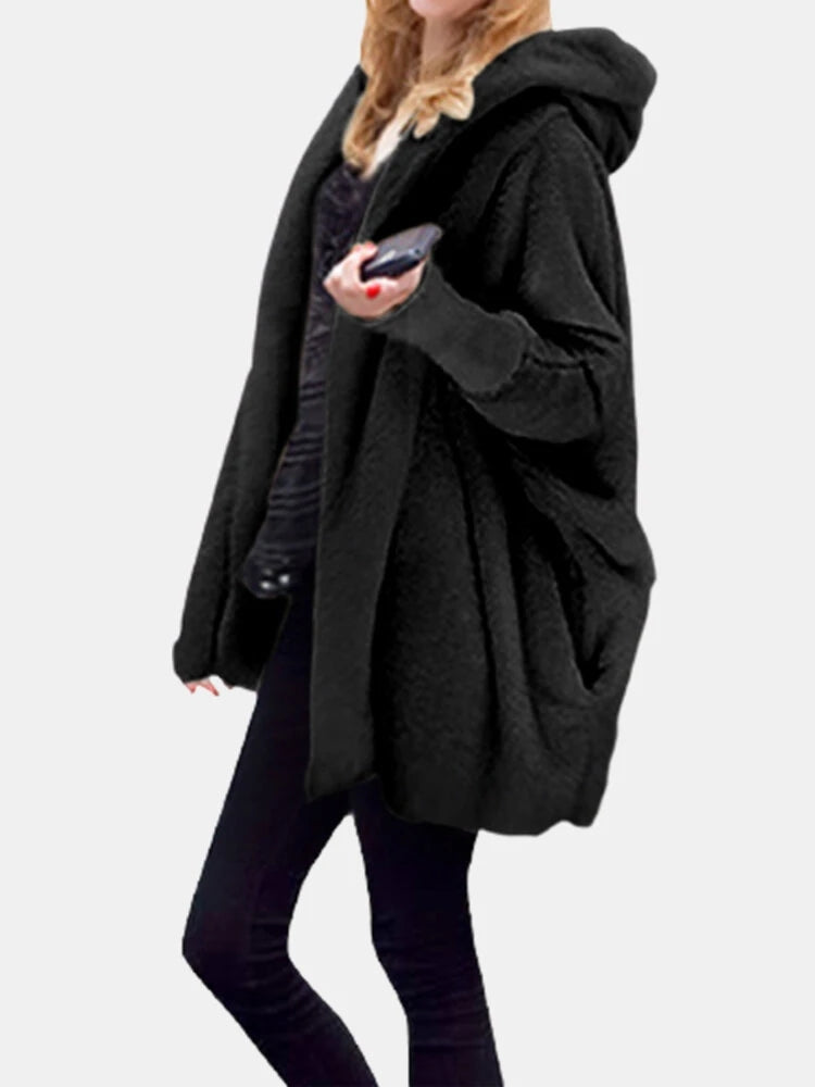 Long Hoodie Coat Waist Jacket