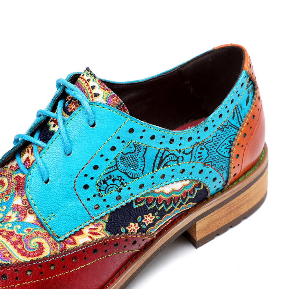 Bohemian handgefertigte Brogue -Schuhe