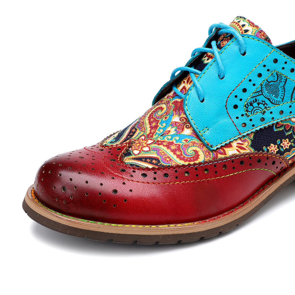 Bohemian handgefertigte Brogue -Schuhe