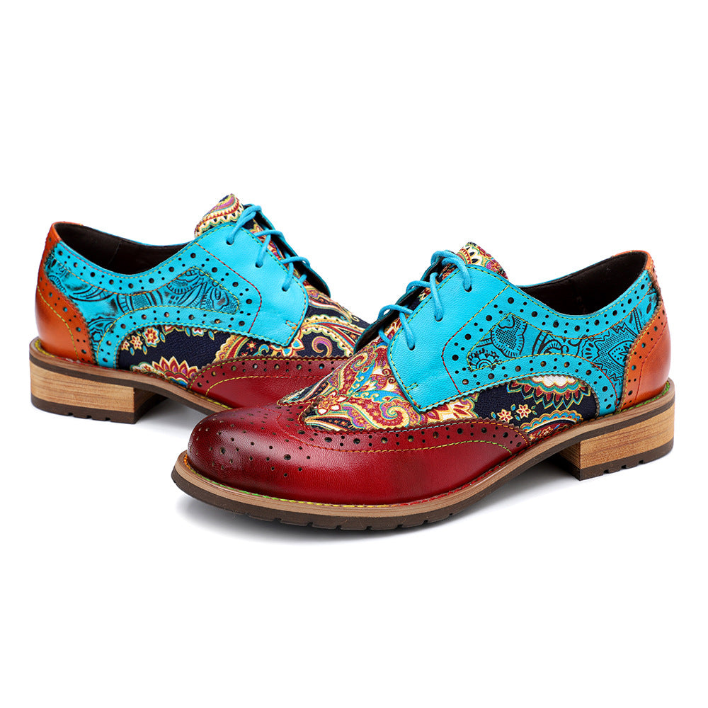 Sapatos de brogue artesanais boêmios