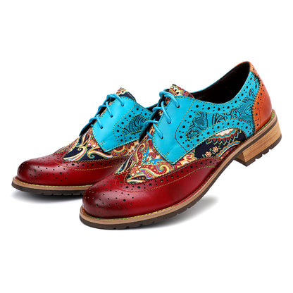 Bohemian handgefertigte Brogue -Schuhe