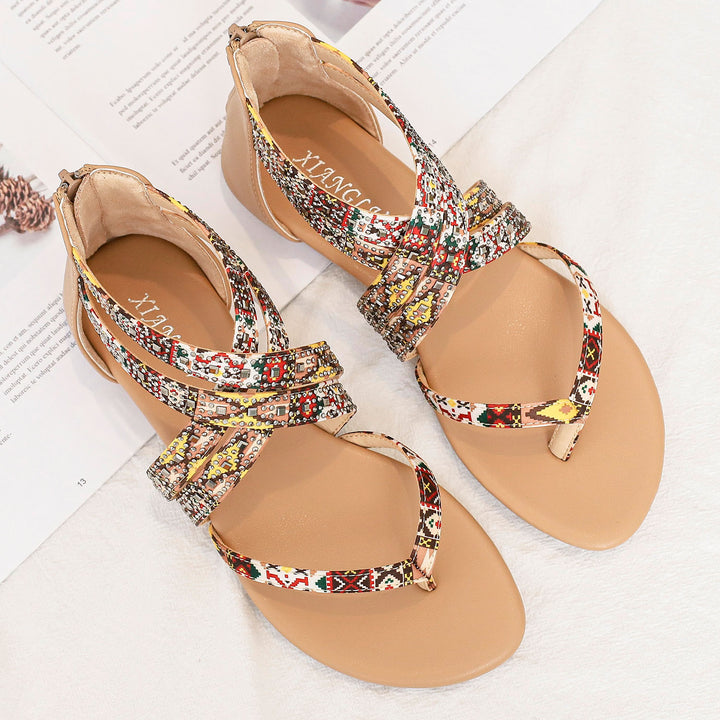 Ethnic Boho Flat Sandals