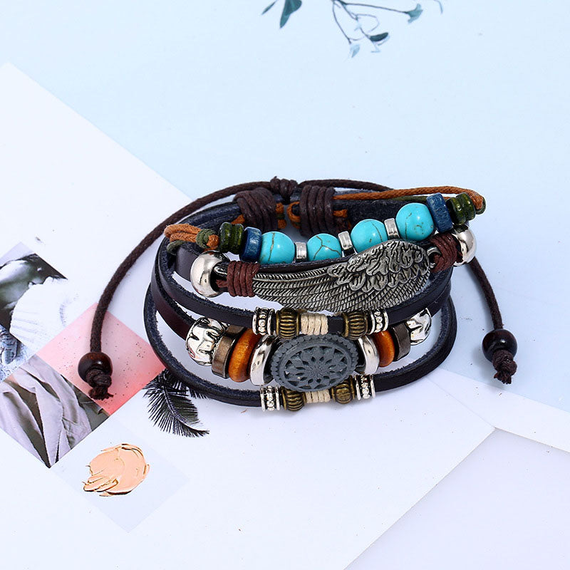 Multiayer-Perlen-Kuhspannenarmband